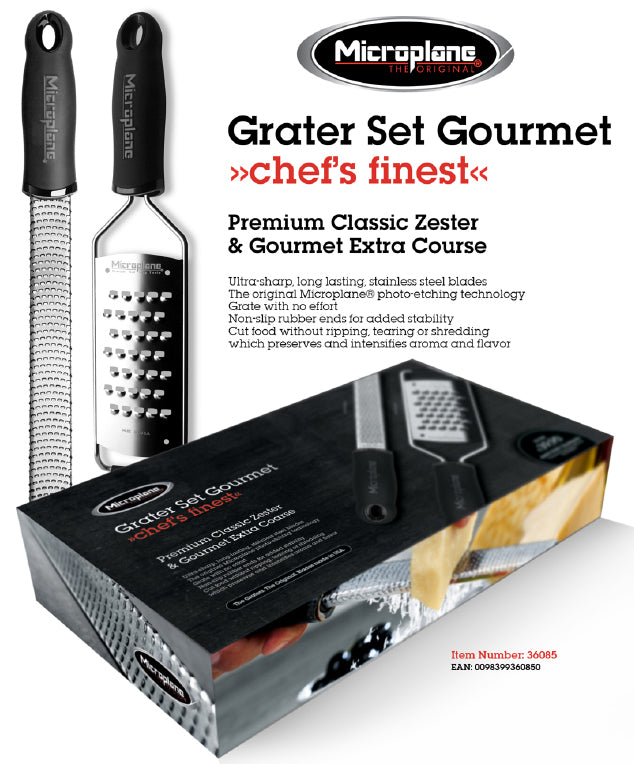 Microplane sæt m/ rivejern & zester - Bahne